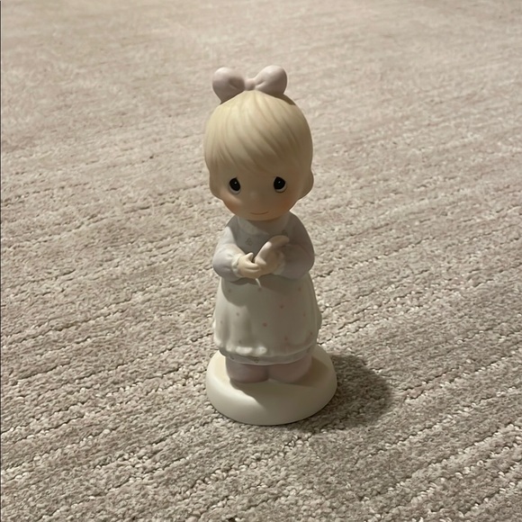 Precious Moments Cream and Pink Figurine The Good Lord Always Delivers - Picture 1 of 5